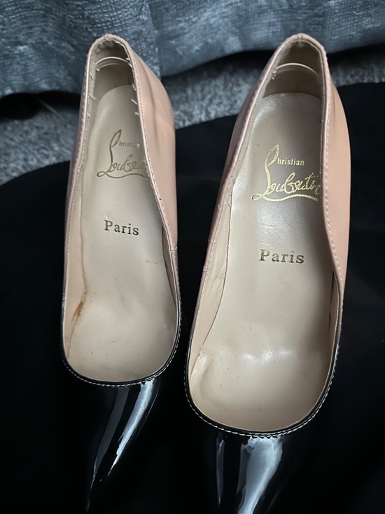 Christian Louboutin Kate 100 Patent Black-Nude Ombré - Picture 8 of 8